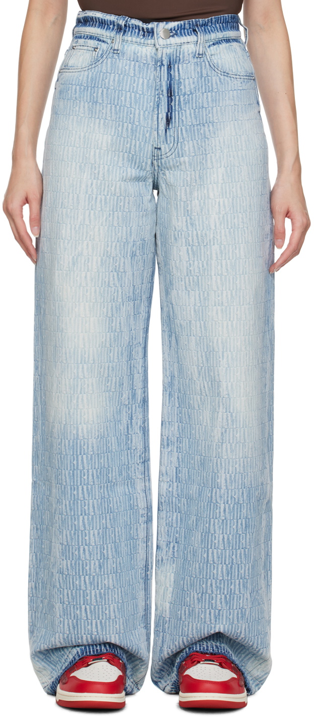 Plaid Carpenter Jeans in Blue - Amiri