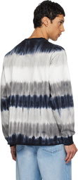 BAPE Black & White Drip Stripe LS T-shirt