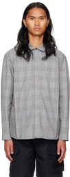 Master-Piece Co Gray Snap Check Shirt