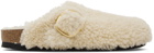 Birkenstock Off-White Boston Big Buckle Loafers