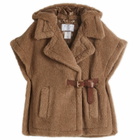 Max Mara Women's Teddy Gilet Cape in Colonial