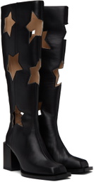 ANDREJ GRONAU SSENSE Exclusive Black Star Cut Boots