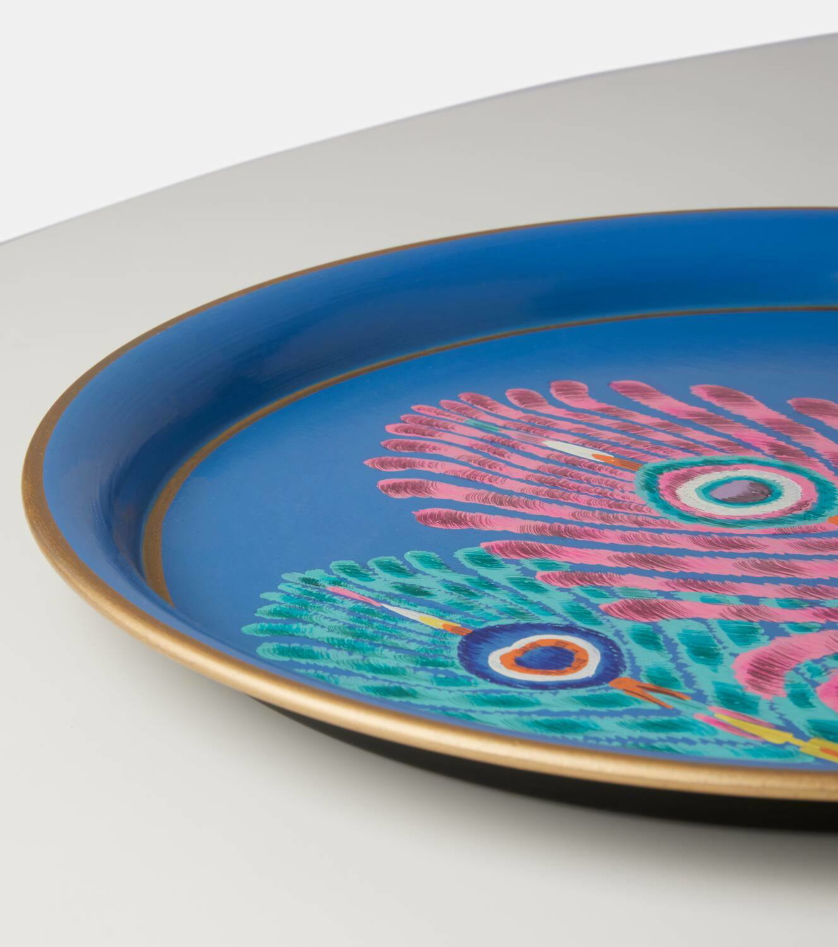 Les-Ottomans Peacock tray by Matthew Williamson