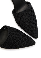 Jacquemus Les Espadrilles 80 Macramé Wedge Sandals Black