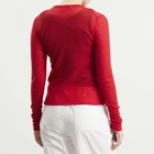Auralee Women's Cashmere Knit Cardigan in Red/Orange