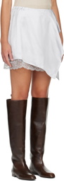 Acne Studios Gray Ruffled Satin Miniskirt