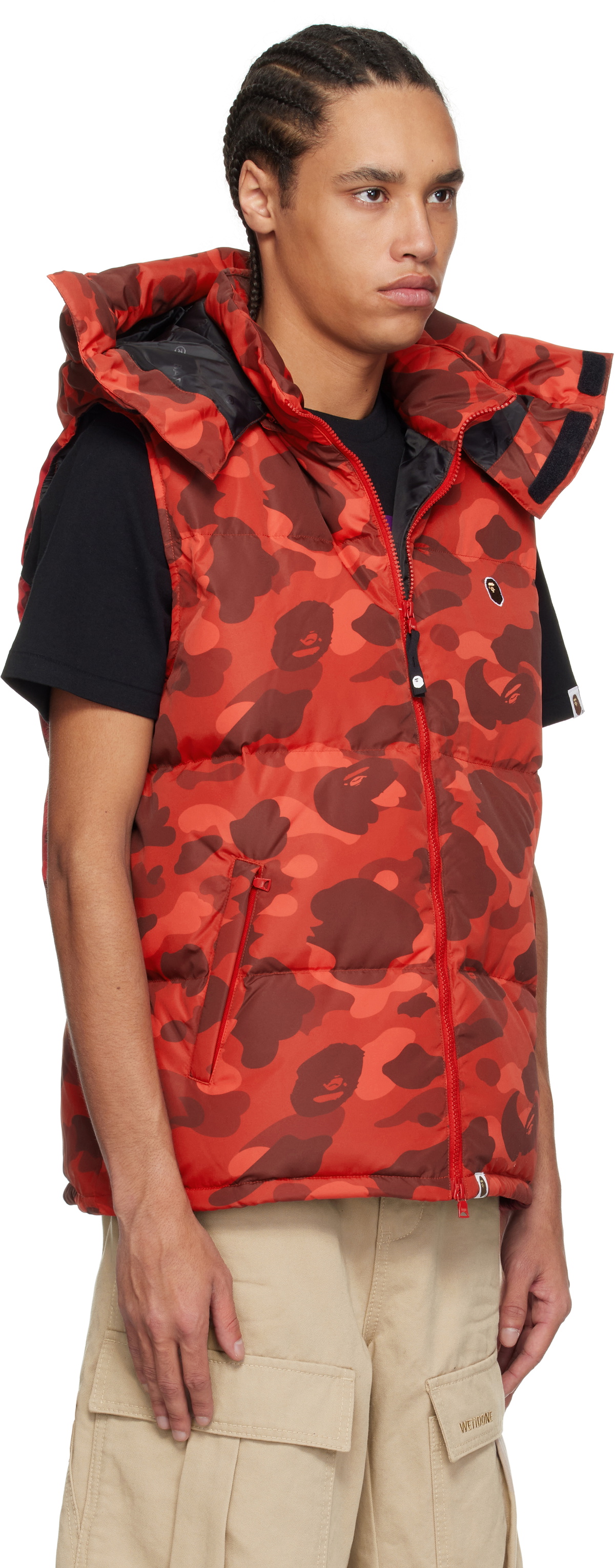 BAPE ダウン ベスト Red Camo a bathing ape BAPE Red Color Camo Down Vest A Bathing Ape