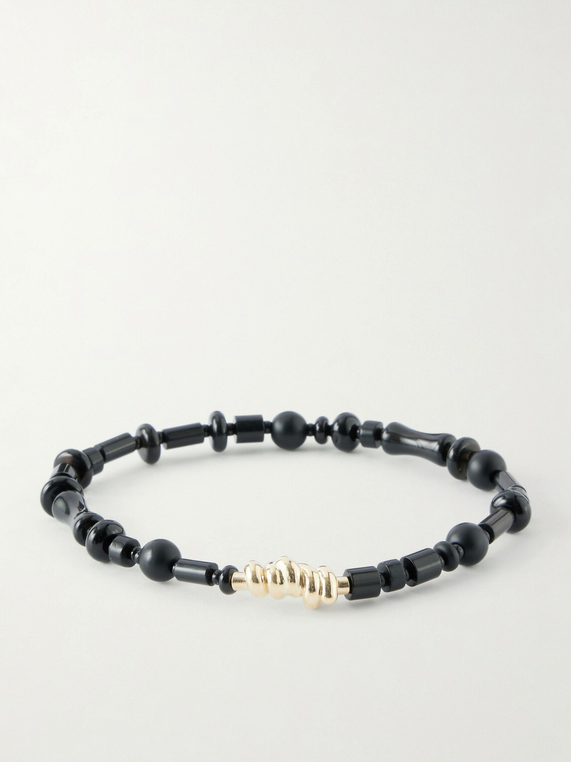 Luis Morais - 14-Karat Gold Agate Beaded Bracelet