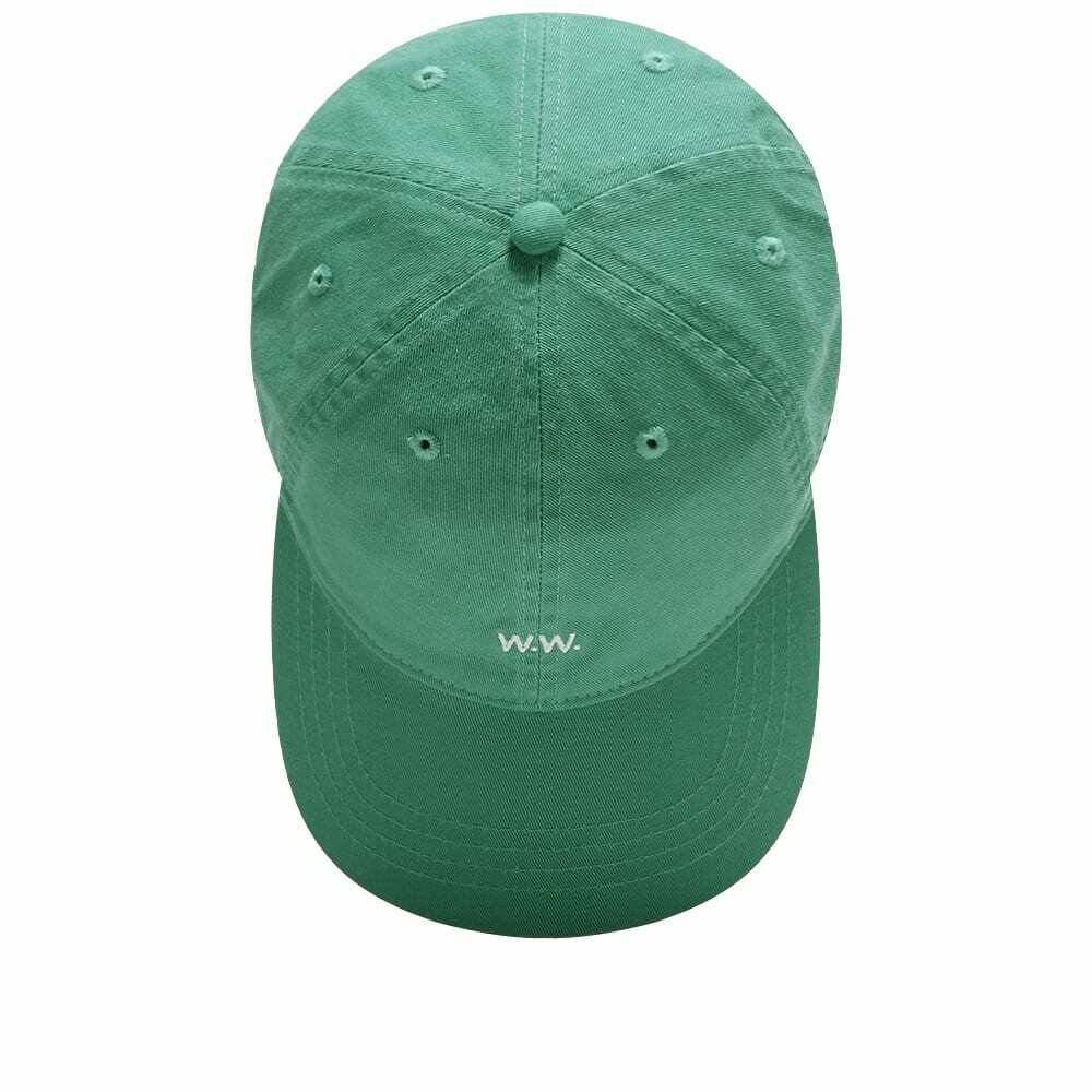 Wood Wood Men's Low Profile Logo Cap in Cushing Green Wood Wood