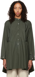 DEVEAUX NEW YORK Khaki Pleated Shirt