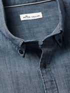 Peter Millar - Tamworth Button-Down Collar Cotton-Blend Chambray Shirt - Blue