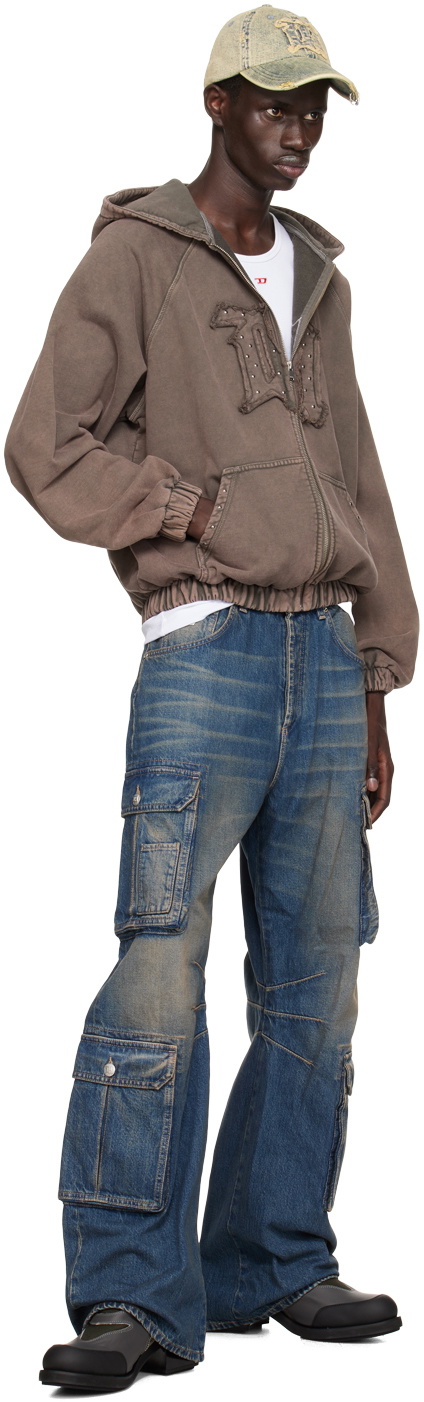 MISBHV Brown Zipped Hoodie
