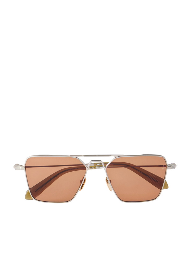 Photo: Jacques Marie Mage - Nick Fouquet Nellcôte Square Frame Metal Sunglasses