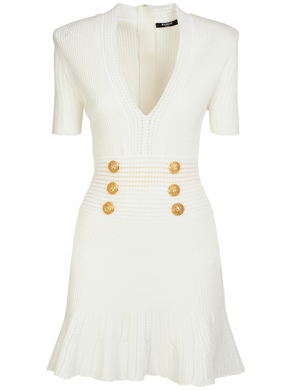 BALMAIN Knit Viscose Mini Dress Balmain