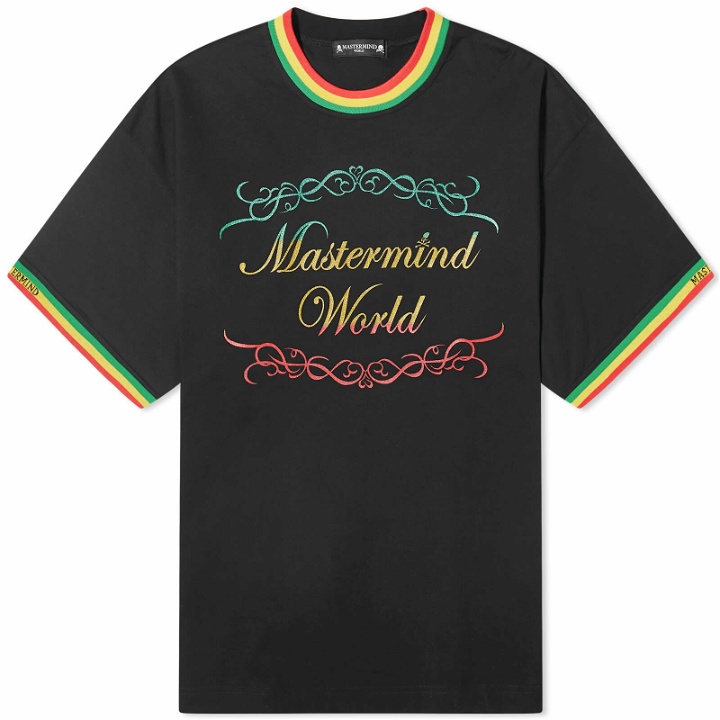 Photo: MASTERMIND WORLD Men's Rasta Ringer T-Shirt in Black