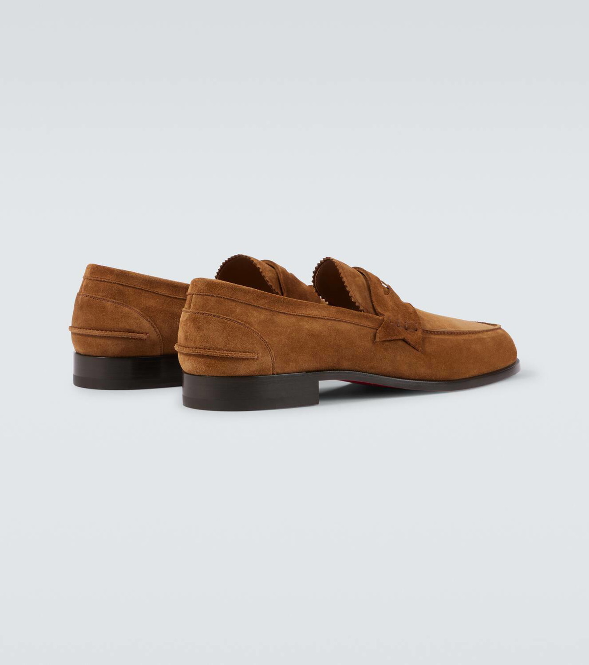 CHRISTIAN LOUBOUTIN - Men\'s Suede Penny Loafers — Brown Christian Louboutin Men main image 3