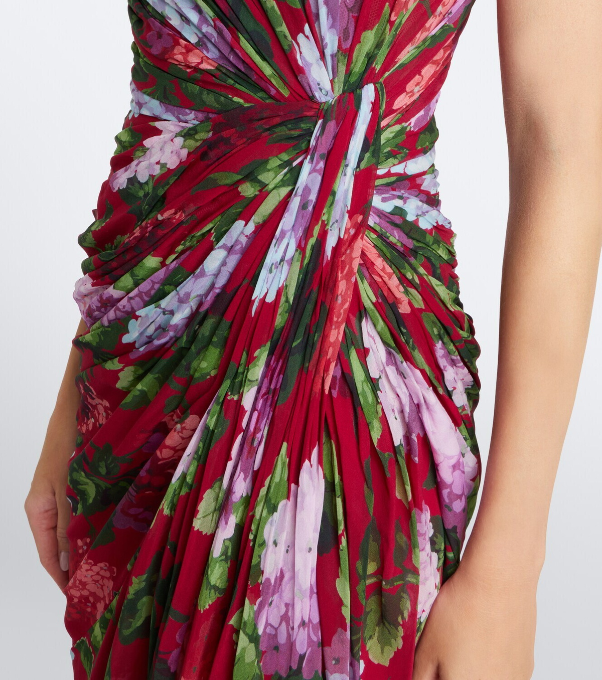 Carolina Herrera Floral silk chiffon bustier dress