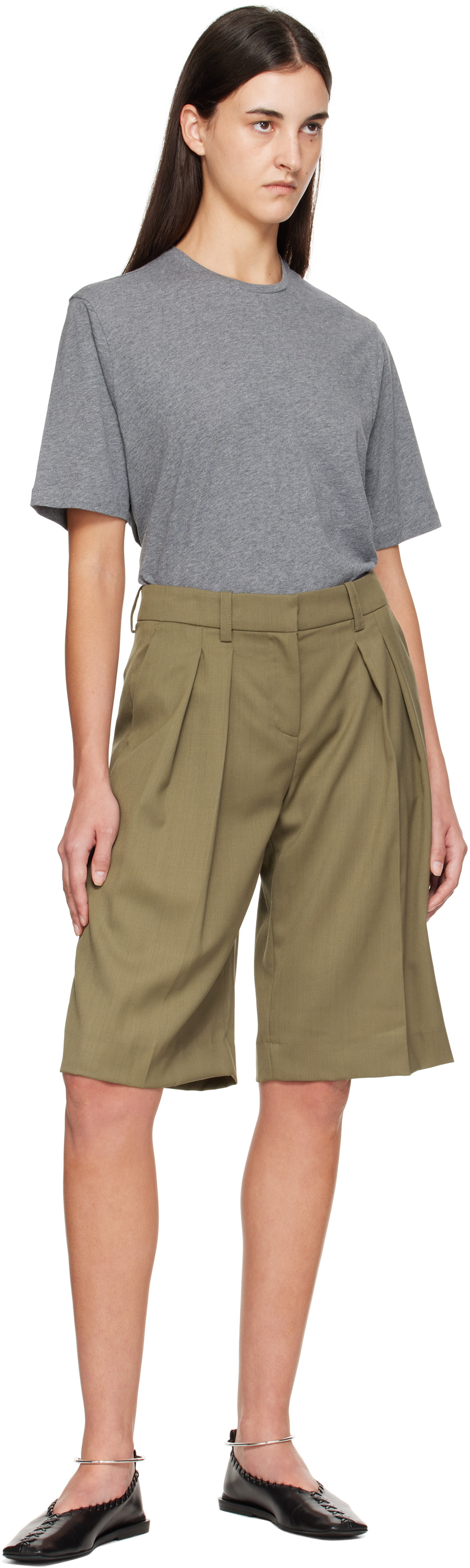 The Frankie Shop Gray Harper Soft Organic T-shirt