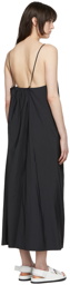 Juun.J Black Nylon Maxi Dress