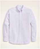 Brooks Brothers Men's Original Polo Button-Down Striped Oxford Shirt | Lavender