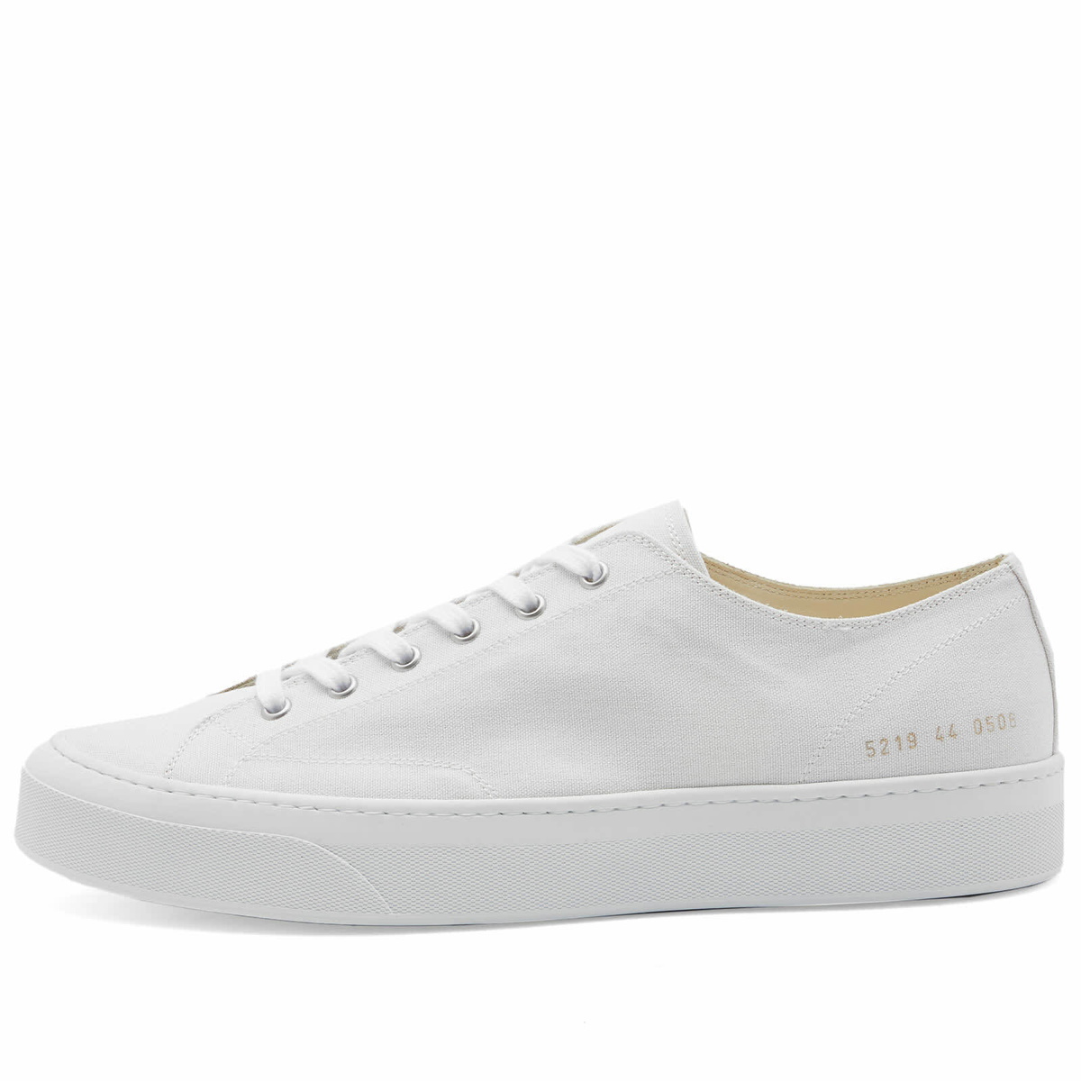 Common Projects Men's Tournament Low Classic Canvas Sneakers in White ...