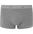 Calvin Klein Underwear - Mélange Stretch-Cotton Boxer Briefs - Gray