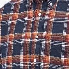 Gitman Vintage Men's Button Down Brushed Triple Yarn Check Shirt in Navy