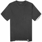 John Elliott Men's x MASTERMIND JAPAN Oil Wash Folsom Pocket T-Shi in Black