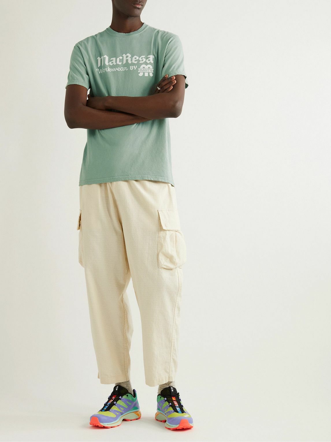 Manresa - Logo-Print Cotton-Jersey T-Shirt - Green