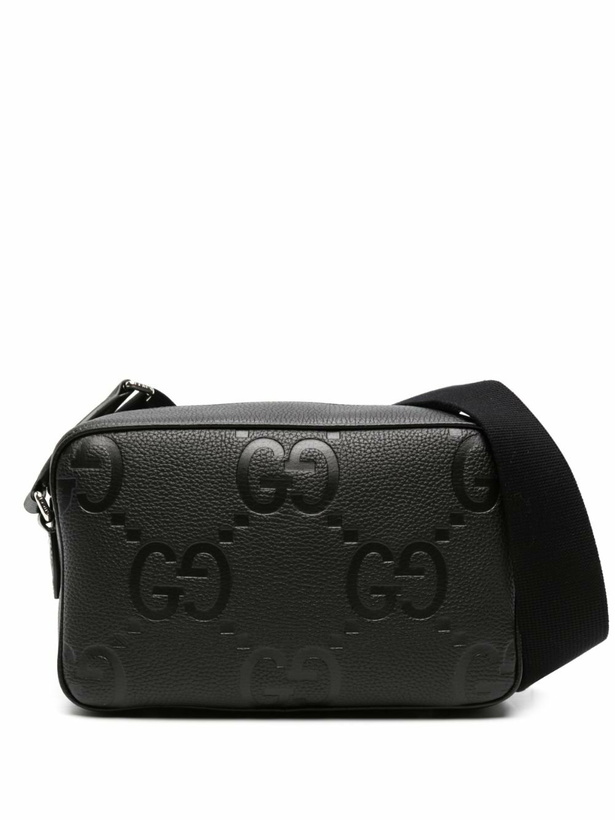 Photo: Gucci Black Medium Jumbo GG Messenger Bag