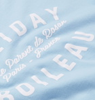 Holiday Boileau - Logo-Print Cotton-Jersey T-Shirt - Blue