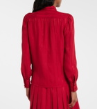 Gucci Interlocking G silk jacquard blouse