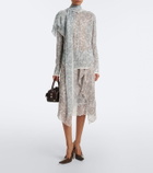 Acne Studios Caped paisley silk crêpe blouse