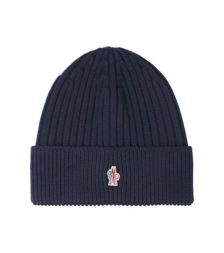 Photo: Moncler Grenoble Logo virgin wool beanie