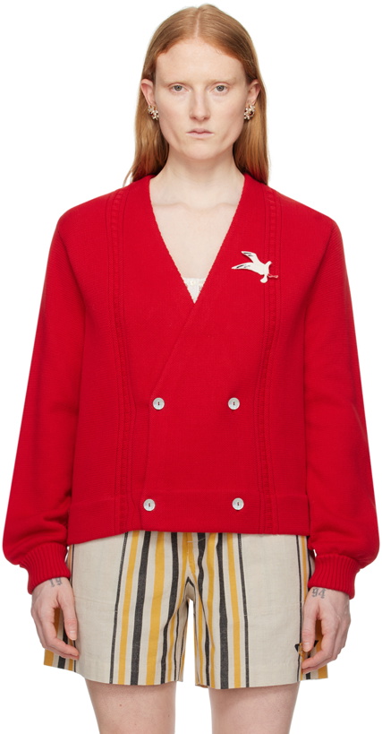 Photo: Bode Red Double-Breasted Cardigan