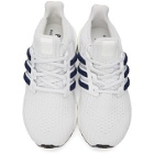 adidas Originals White and Navy Ultraboost 4.0 DNA Sneakers