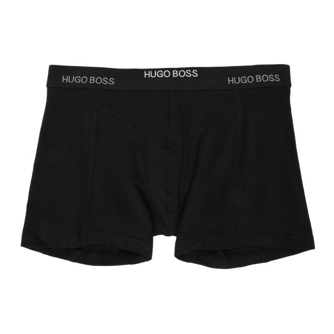 Photo: Boss Two-Pack Black and White Check Boxer Briefs