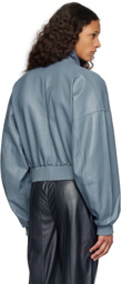 Situationist Blue YASPIS Edition Leather Jacket