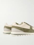 Brunello Cucinelli - Olimpo Textured-Leather and Suede Sneakers - Neutrals