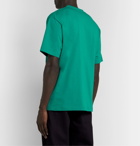 Balenciaga - Printed Cotton-Jersey T-Shirt - Green