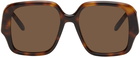 LOEWE Brown Square Slim Sunglasses