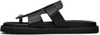 Versace Black Leather Sandals