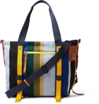 Loewe - Eye/LOEWE/Nature Leather-Trimmed Striped Fleece Tote Bag - Multi