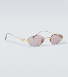 Miu Miu Logo oval sunglasses