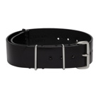 N.Hoolywood Black Leather Bracelet