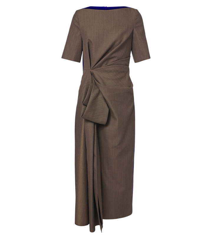 Photo: Roksanda Caia draped wool midi dress