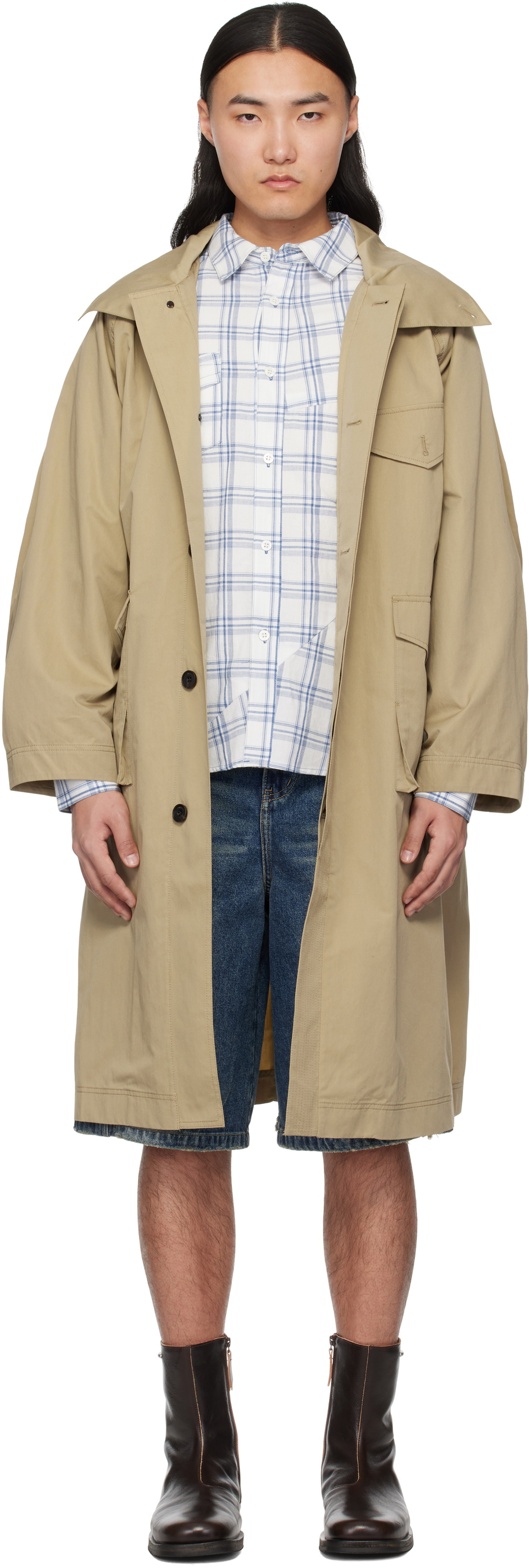 lesugiatelier Beige Travel Mac Coat