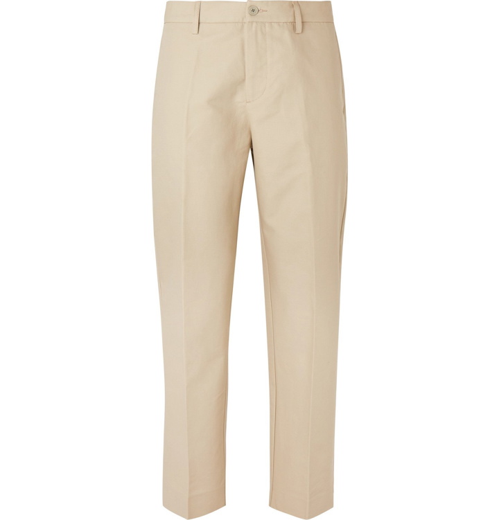 Photo: Maison Kitsuné - Tapered Cotton Trousers - Neutrals