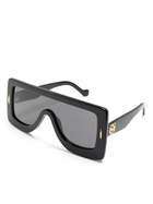 LOEWE EYEWEAR Black Oversize-Frame Tinted Sunglasses