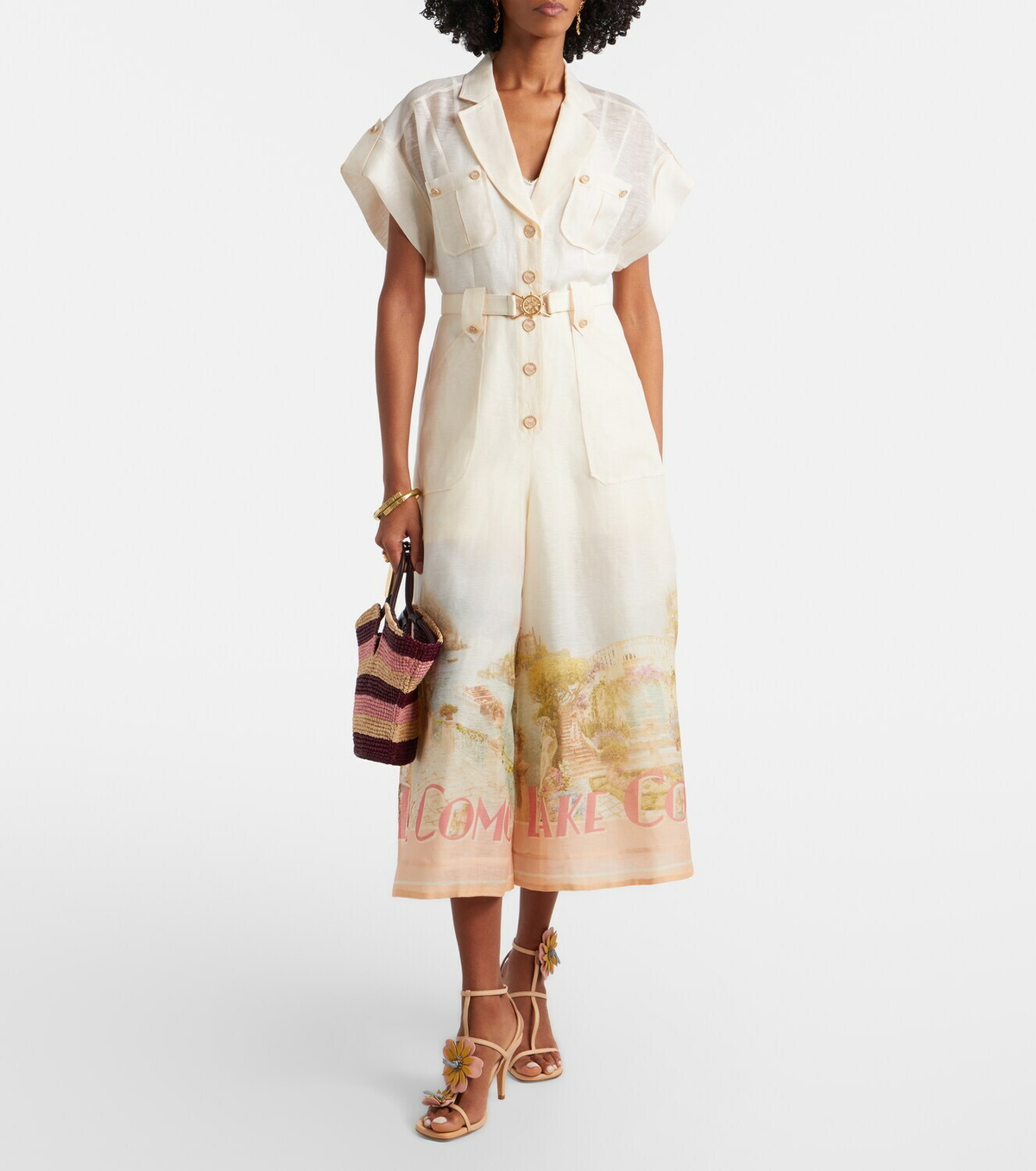 Zimmermann Como linen and silk jumpsuit